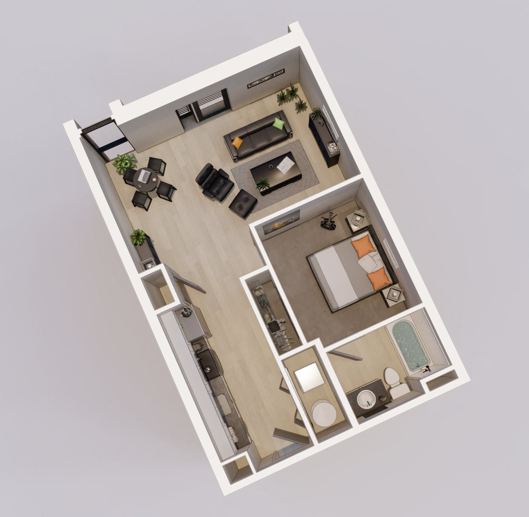 Unit J floor plan Unit J floor plan